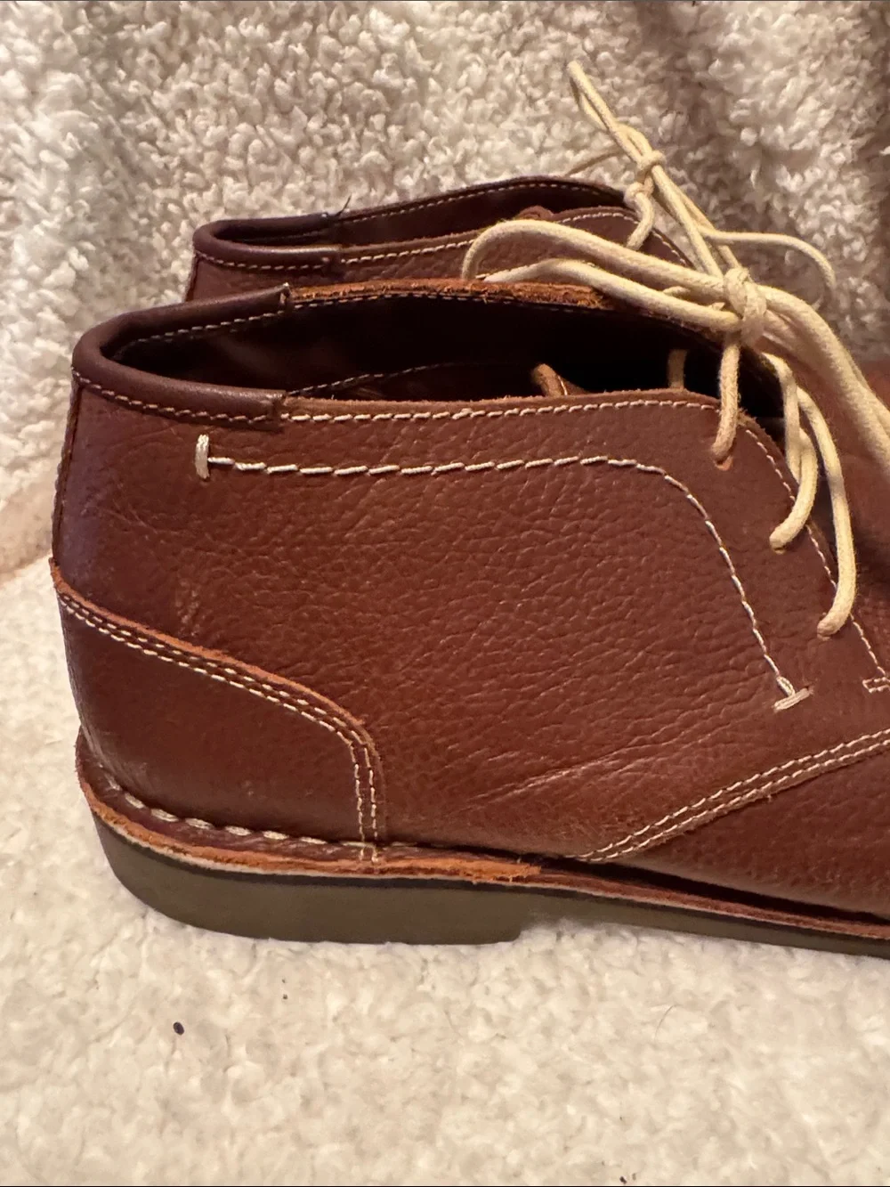 Kenneth Cole Reaction Desert Wind Brown Leather Chukka Ankle Boots Size 12 M
